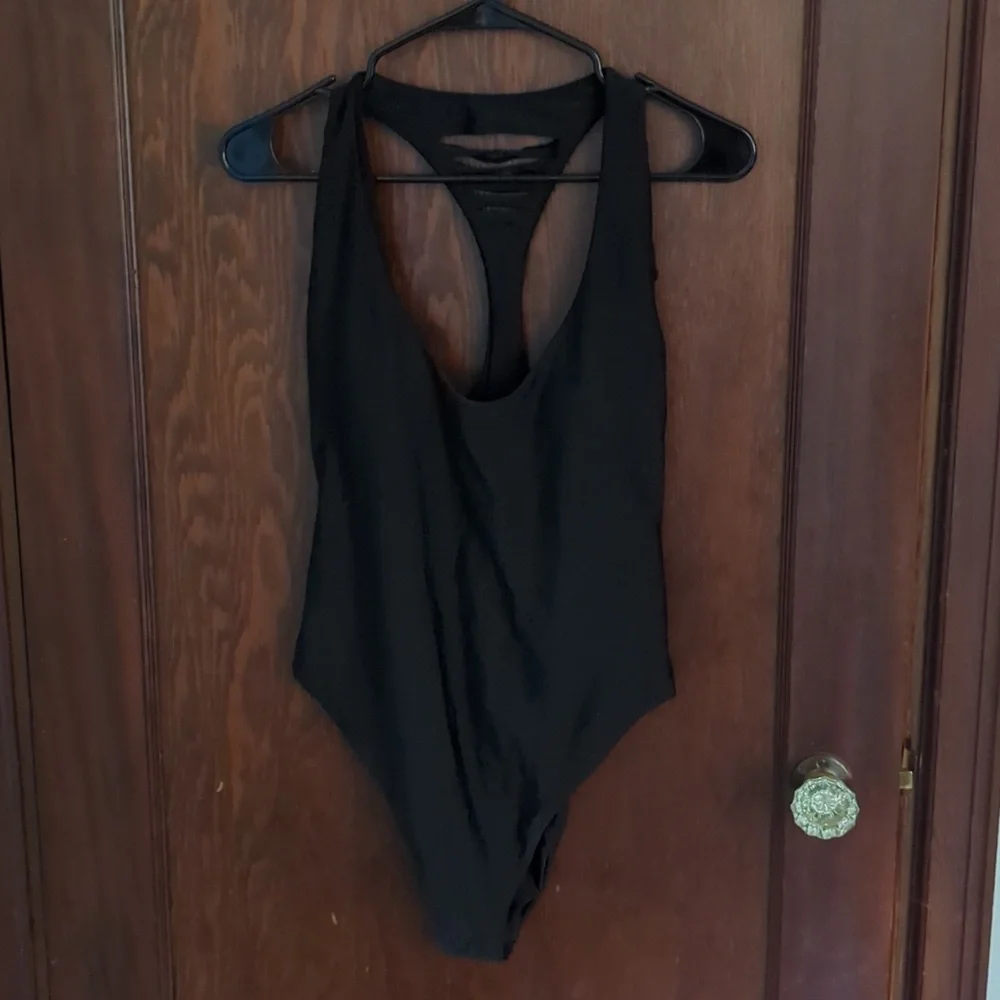 Aerie Black One Piece Padded Swimsuit Size Large